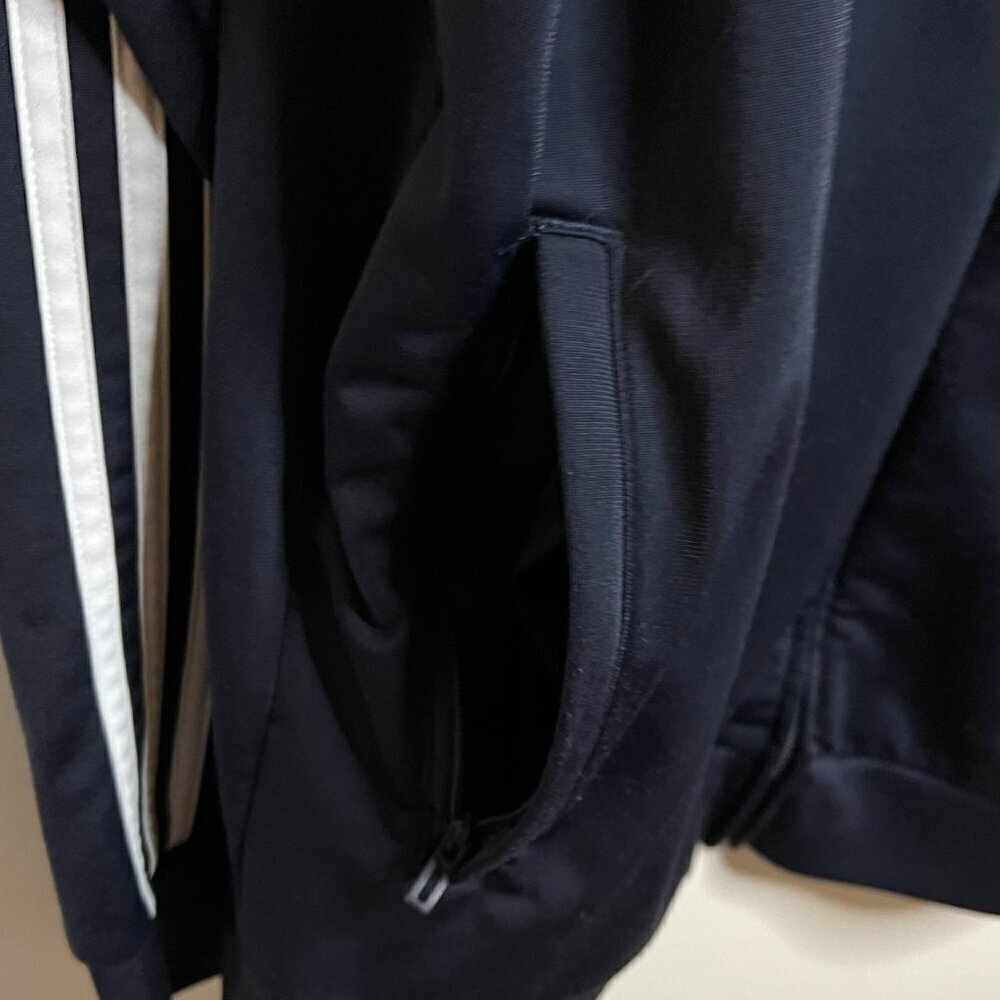 Men's adidas Tricot Track Jacket in Navy & White Size XL - Picture 4 of 8